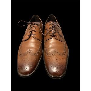 Florsheim Men's Wingtip Brown Leather Oxford Shoes Size 10.5